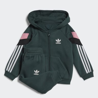 Deti Originals zelená Súprava Full-Zip Hoodie