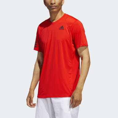 Männer Tennis Club Tennis 3-Streifen T-Shirt Orange