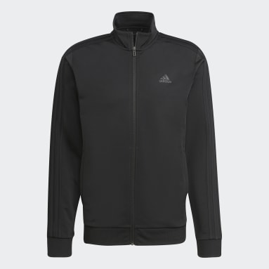 Men's Sportswear Black Essentials Warm-Up 3-Stripes Track Jacket