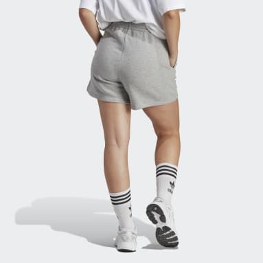 Shorts Moletinho Adicolor Essentials Cinza Mulher Originals