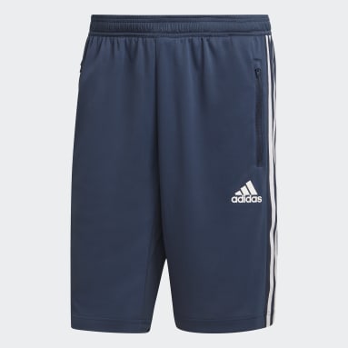 Men's Training Blue adidas Designed 2 Move 3-Stripes Primeblue Shorts