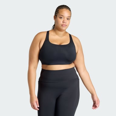 Optime Workout 3-Stripes Medium Support Bra (Plus Size)