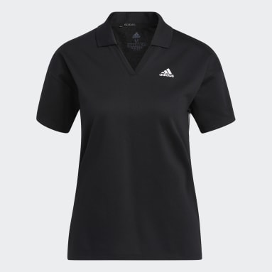 Women Golf Black 3-Stripes Primegreen Polo Shirt