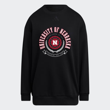 Nebraska Cornhuskers Women's Exclusive 3-Stripes Oversized Crew