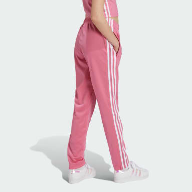 Pink adidas sweatpants discount