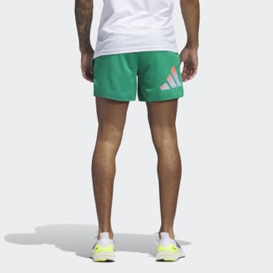 Männer Running Run Icons 3 Bar Logo Shorts Grün