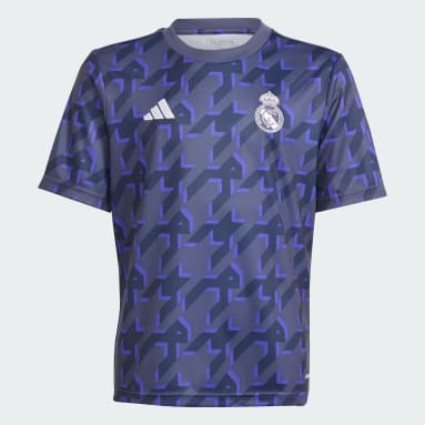 Camiseta calentamiento Real Madrid (Adolescentes) Azul Niño Fútbol