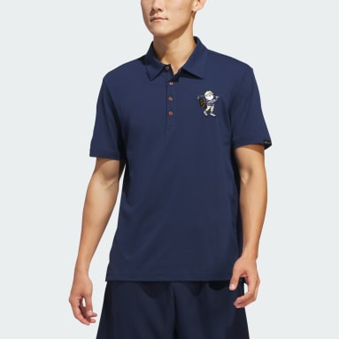 Men Golf Blue adidas x Malbon Polo Shirt