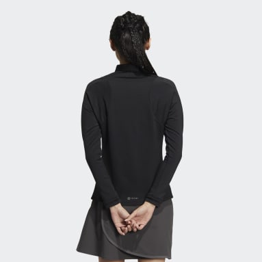 Women Golf Black 콜드레디 긴팔 폴로 셔츠