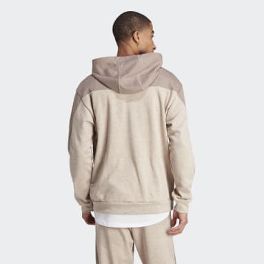 Hoodie Mélange Beige Hommes Sportswear