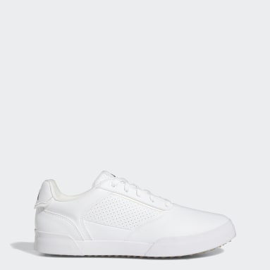 남성 Golf White 레트로크로스 스파이크리스