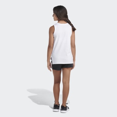 Youth Training White Muscle Tank Top