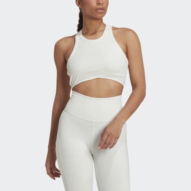Esqueleto Yoga Studio Wrapped Acanalado Blanco Mujer Training