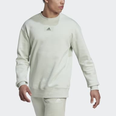 Men Sportswear Green Essentials FeelVivid Cotton Fleece Drop Shoulder Sweatshirt