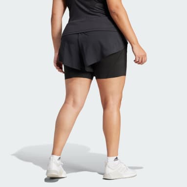 Women Training Black Designed for Training 2-in-1 Shorts (Plus Size)