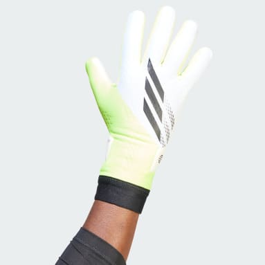 Soccer White X League Gloves