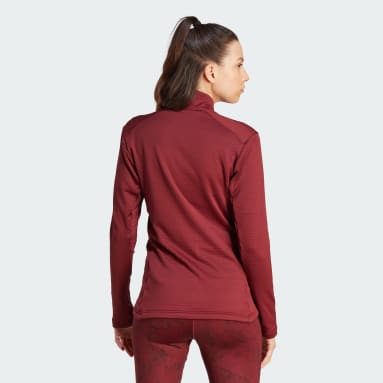 Women Hiking Burgundy Terrex Multi Light Fleece Full-Zip Jacket