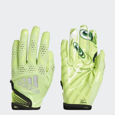 Men's Football Green Adizero Big Mood Slime Gloves