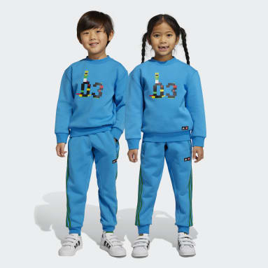 Kinder Sportswear adidas x Classic LEGO Sweatshirt und Hose Set Blau