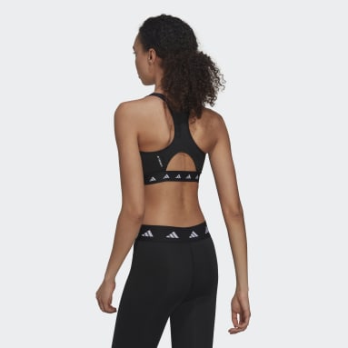 Women Gym & Training Black 파워임팩트 트레이닝 미디엄 서포트 테크핏 브라