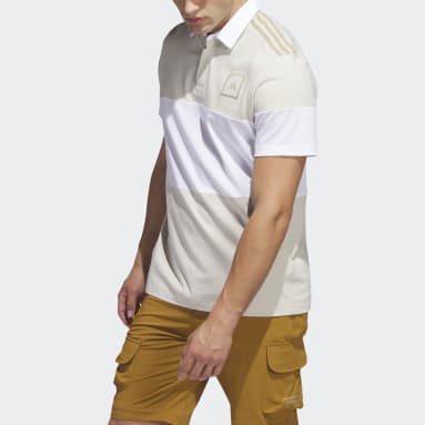 남성 Golf Beige 아디크로스 블록 골프 폴로 셔츠