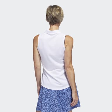 Polo da golf Texture Sleeveless Bianco Donna Golf