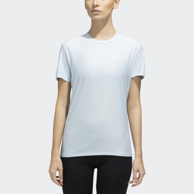 Women Running Blue ADI RUNNER TEE