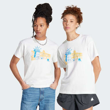 T-shirt adidas graphique (Non genré) Blanc Sportswear