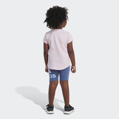Children Yoga Blue Graphic Bike Shorts