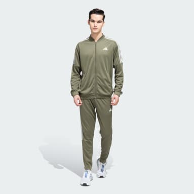 Adidas khaki green tracksuit shop