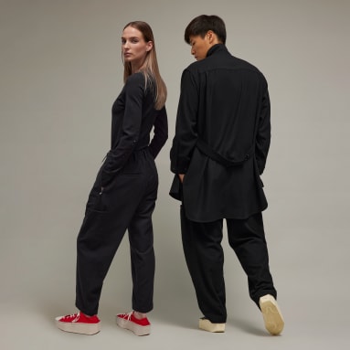 Y-3 Svart Y-3 Wool Flannel Straight-Leg Byxor