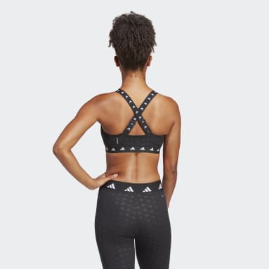 Top deportivo PowerImpact Luxe Training Soporte Medio Negro Mujer Training