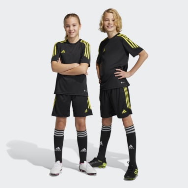 Kids Football Black Tiro 23 Club Training Shorts