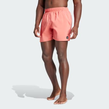 Short de bain uni CLX coupe courte Rouge Hommes Sportswear