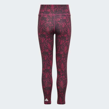 Tight 7/8 taille haute à poche et imprimé animal AEROREADY Optime Rose Adolescents 8-16 Years Sportswear