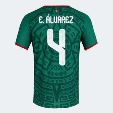 Mexico 26 Home Alvarez Authentic Jersey