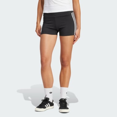 Women's Sportswear Black 3-Stripes 1/4 Cotton Leggings