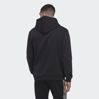 Sweat-shirt à capuche en molleton imprimé camouflage Essentials Noir Hommes Sportswear
