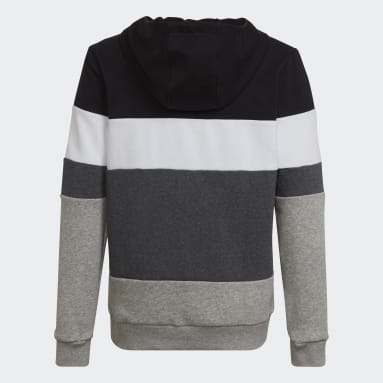 Sweat-shirt à capuche Colorblock Fleece Noir Garçons Sportswear