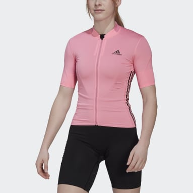 Maillot - polera de ciclismo manga corta Rosado Mujer Ciclismo
