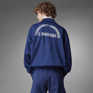 Men Originals Blue Blue Version Half-Zip Crew Sweatshirt