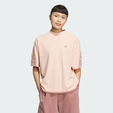 【ゴルフ】スリーストライプス  ボックスシルエット モックネック 半袖シャツ