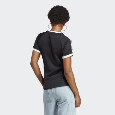 Polera Adicolor Classics 3 Tiras Ajustada Negro Mujer Originals
