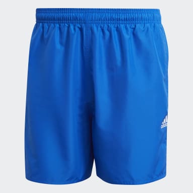 Men Swim Blue Solid Swim Shorts