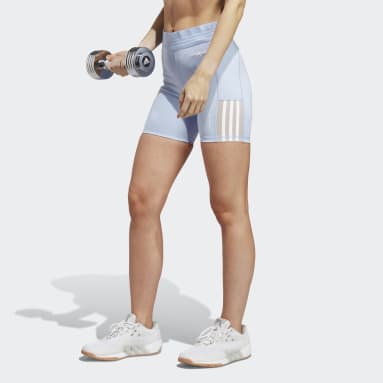 Mallas cortas Techfit Hyperglam 5-Inch Azul Mujer Gimnasio Y Entrenamiento