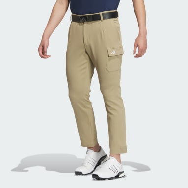 【オープニング大セール】 ゴルフパンツ adidas/アディダス メンズLサイズ （防水 ベージュ メンズウェア
