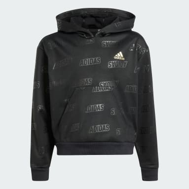 Sudadera con capucha Brand Love Gold Debossed (Adolescentes) Negro Niña Sportswear