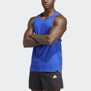 Men HIIT Blue HEAT.RDY HIIT Elevated Training Tank Top