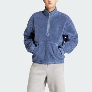Heren Originals Premium Essentials+ Sweater met Halflange Rits