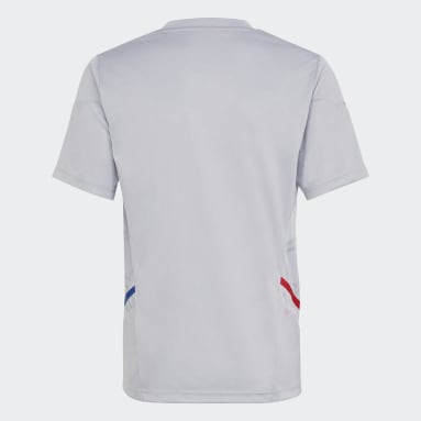 Camiseta entrenamiento Olympique de Lyon Condivo 22 Gris Niño Fútbol